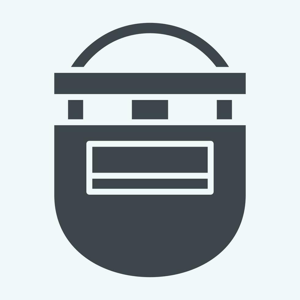 Icon Welding mask. related to Welder Equipment symbol. glyph style. simple design editable. simple illustration vector