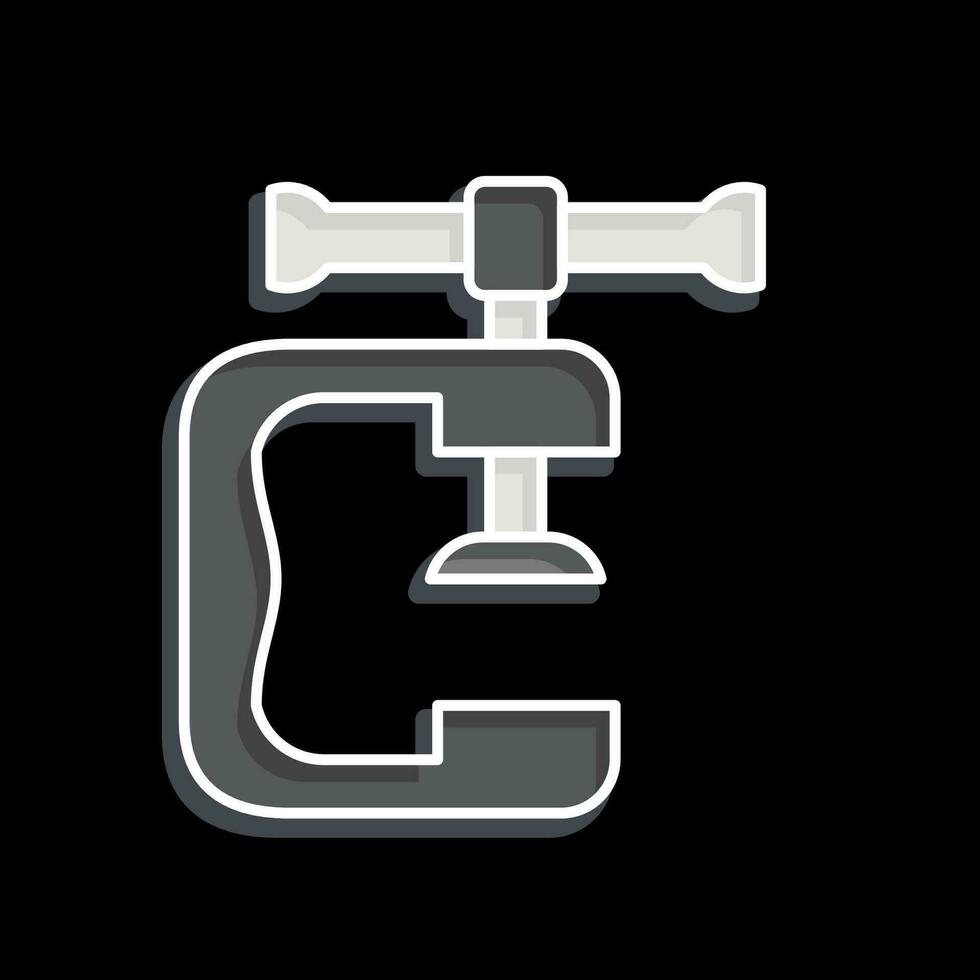 Icon Clamp. related to Welder Equipment symbol. glossy style. simple design editable. simple illustration vector