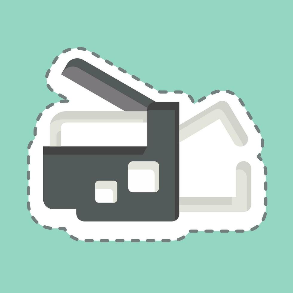 Sticker line cut Spot Welding. related to Welder Equipment symbol. simple design editable. simple illustration vector