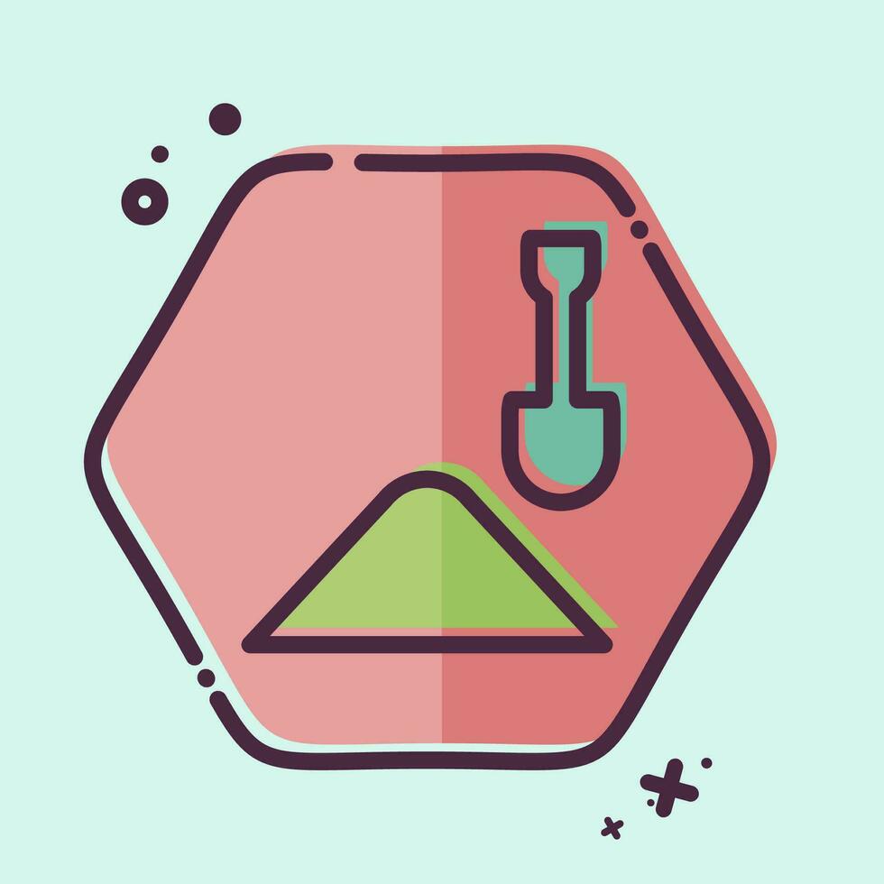 Icon Working. related to Road Sign symbol. MBE style. simple design editable. simple illustration vector