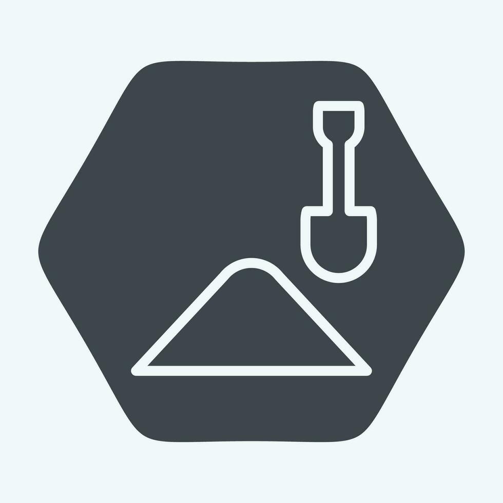Icon Working. related to Road Sign symbol. glyph style. simple design editable. simple illustration vector