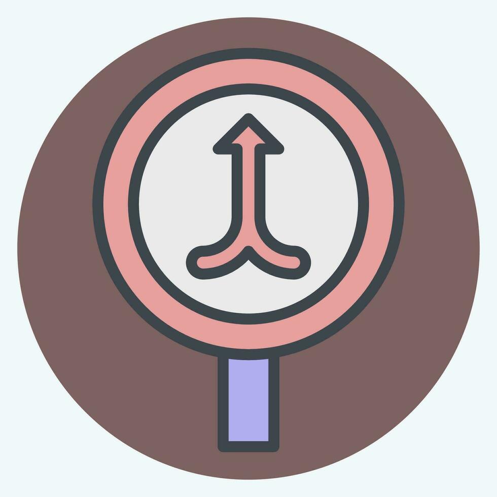 Icon Merge. related to Road Sign symbol. color mate style. simple design editable. simple illustration vector