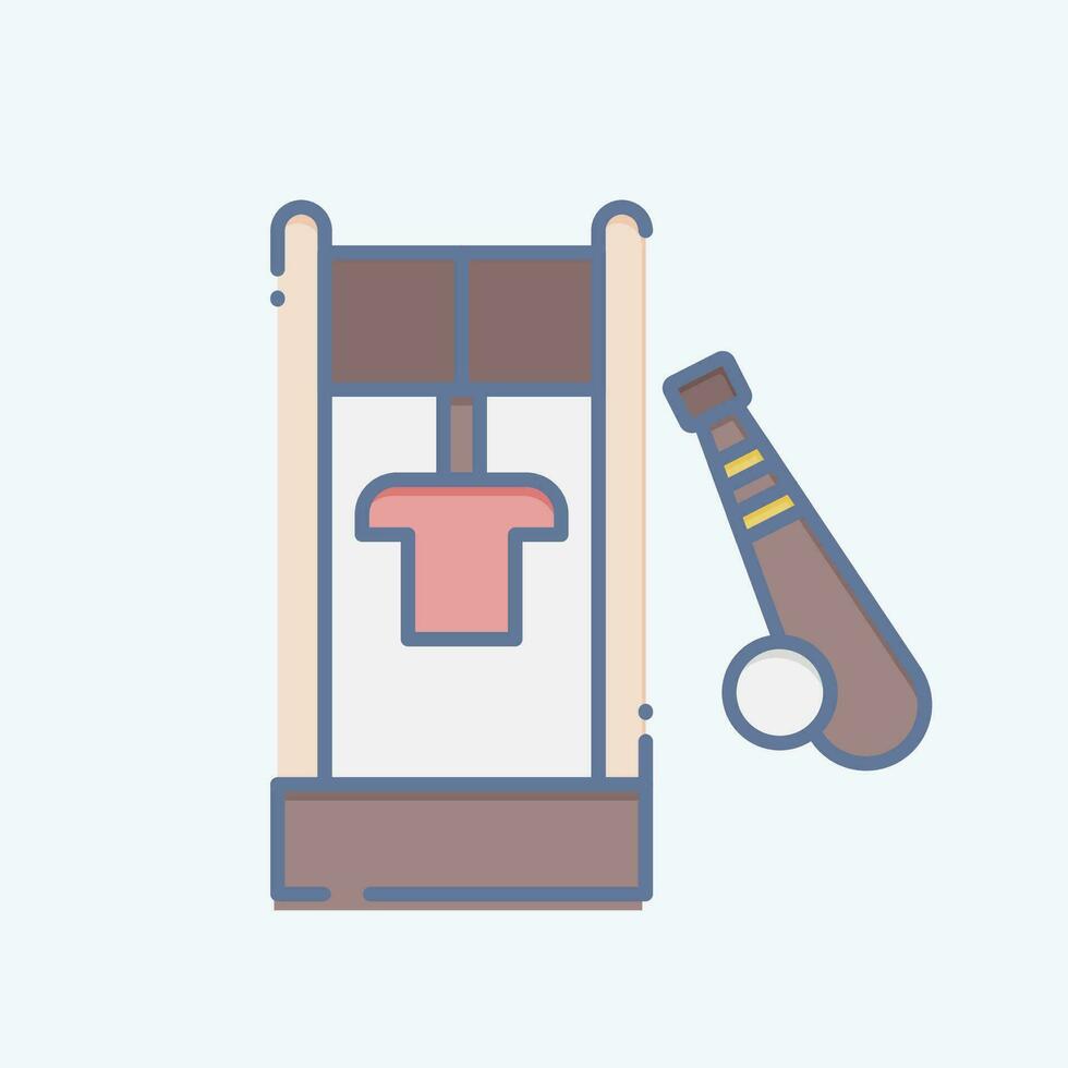 Icon Locker. related to Baseball symbol. doodle style. simple design editable. simple illustration vector