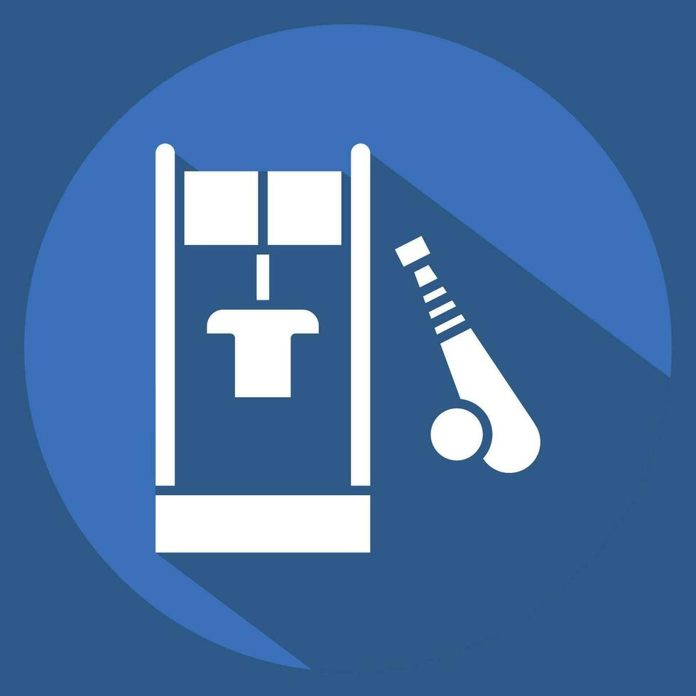 Icon Locker. related to Baseball symbol. long shadow style. simple design editable. simple illustration vector