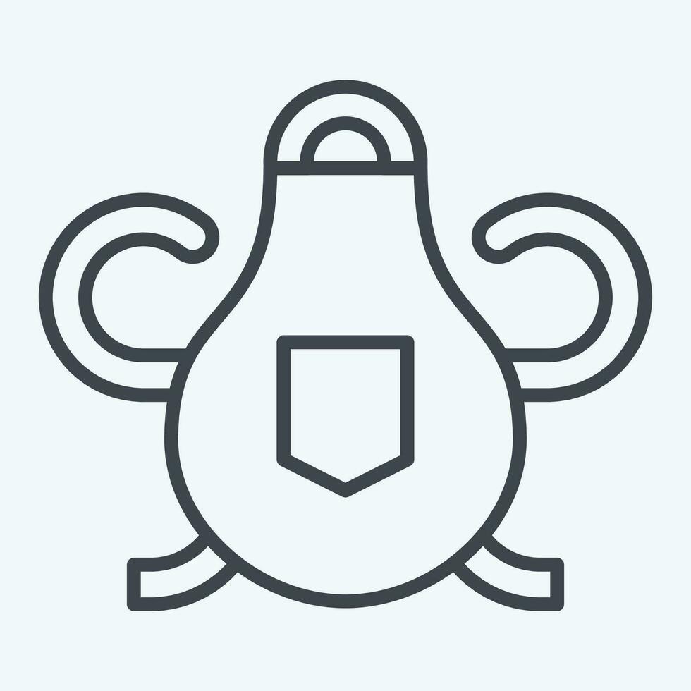 Icon Protective Apron. related to Welder Equipment symbol. line style. simple design editable. simple illustration vector