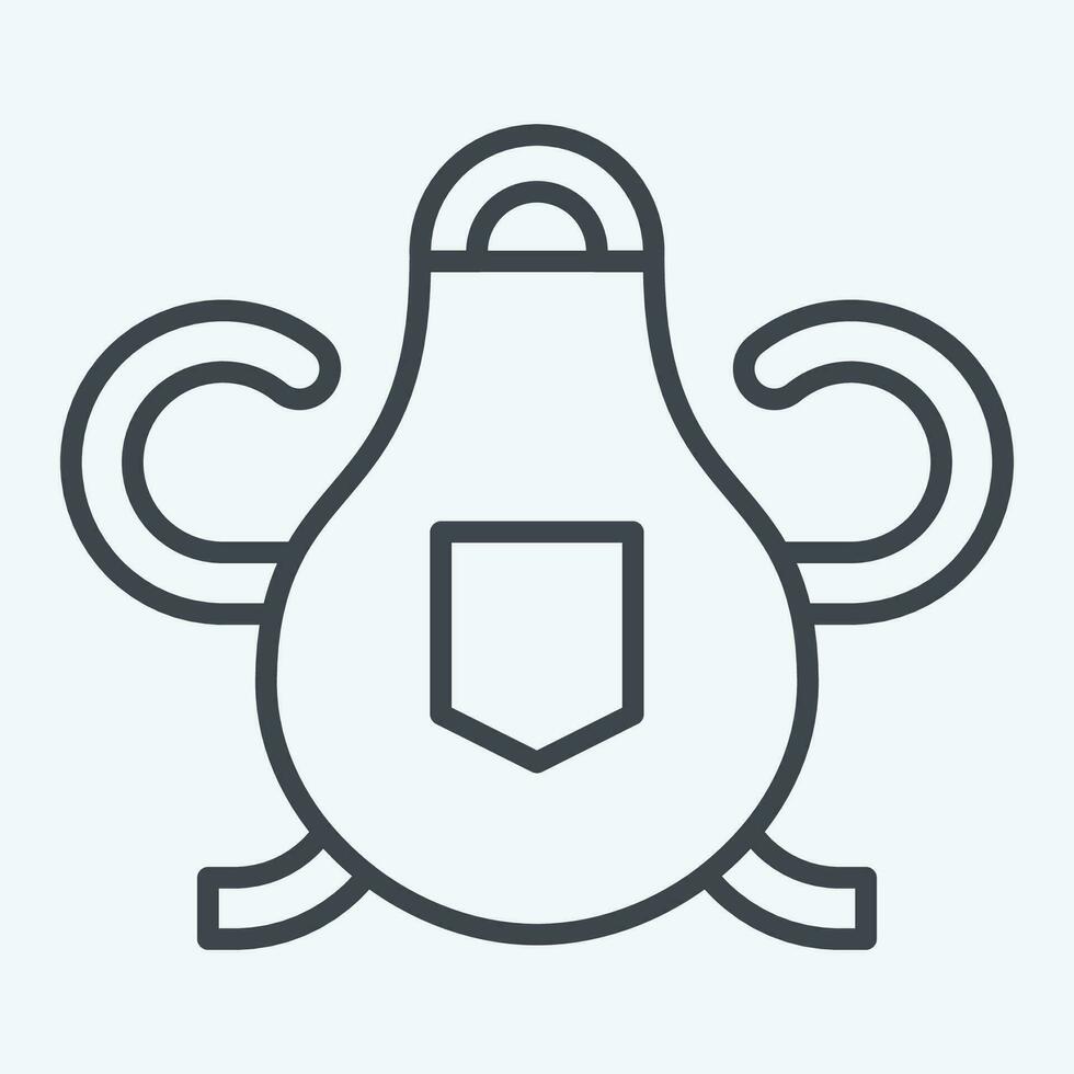 Icon Protective Apron. related to Welder Equipment symbol. line style. simple design editable. simple illustration vector