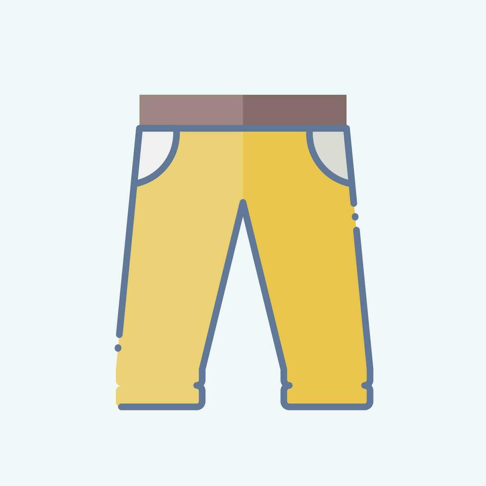 Icon Baseball Pants. related to Baseball symbol. doodle style. simple design editable. simple illustration vector