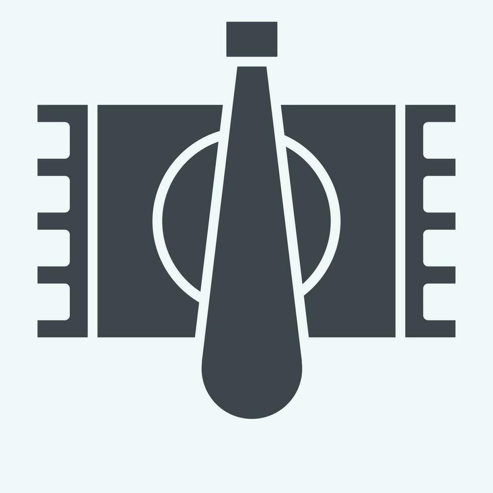 Icon Ticket. related to Baseball symbol. glyph style. simple design editable. simple illustration vector