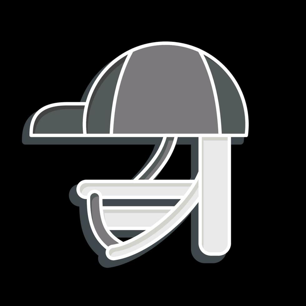 Icon Batting Helmet. related to Baseball symbol. glossy style. simple design editable. simple illustration vector