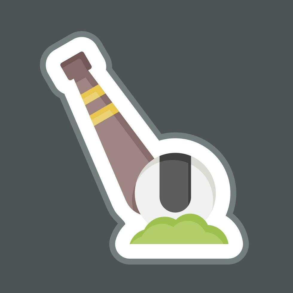 Sticker Baseball. related to Baseball symbol. simple design editable. simple illustration vector