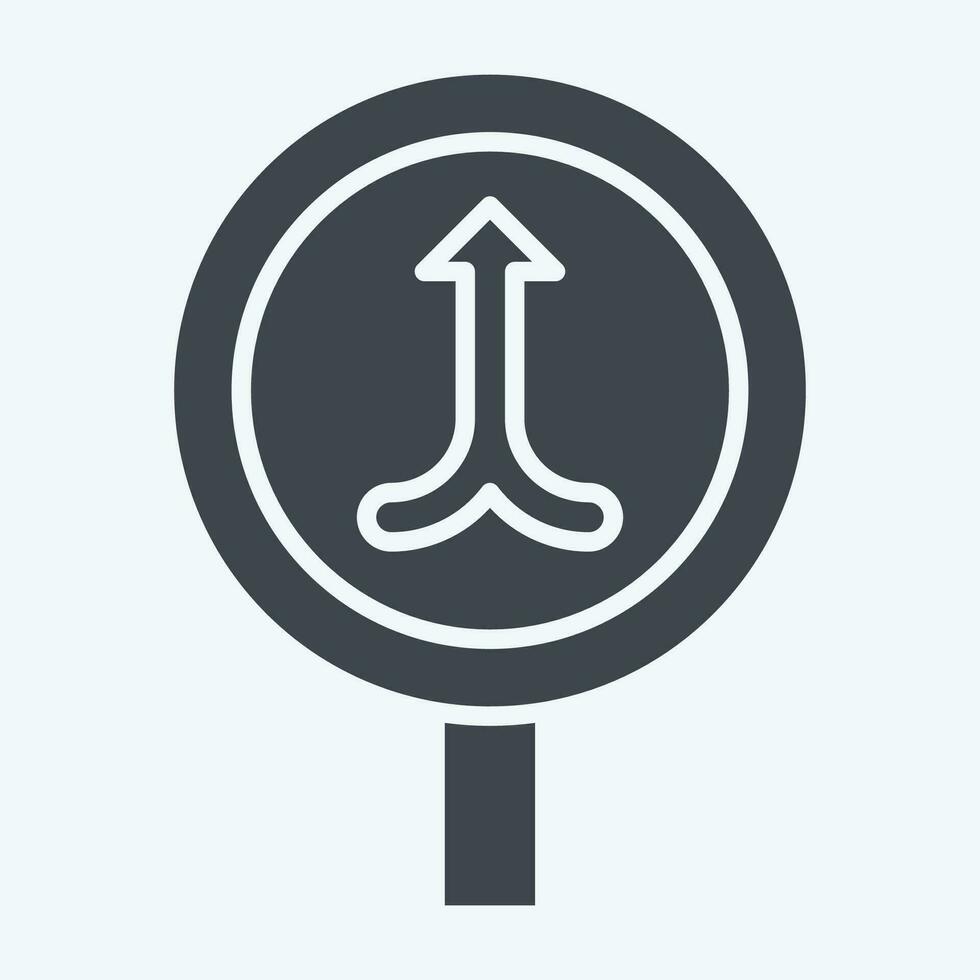 Icon Merge. related to Road Sign symbol. glyph style. simple design editable. simple illustration vector
