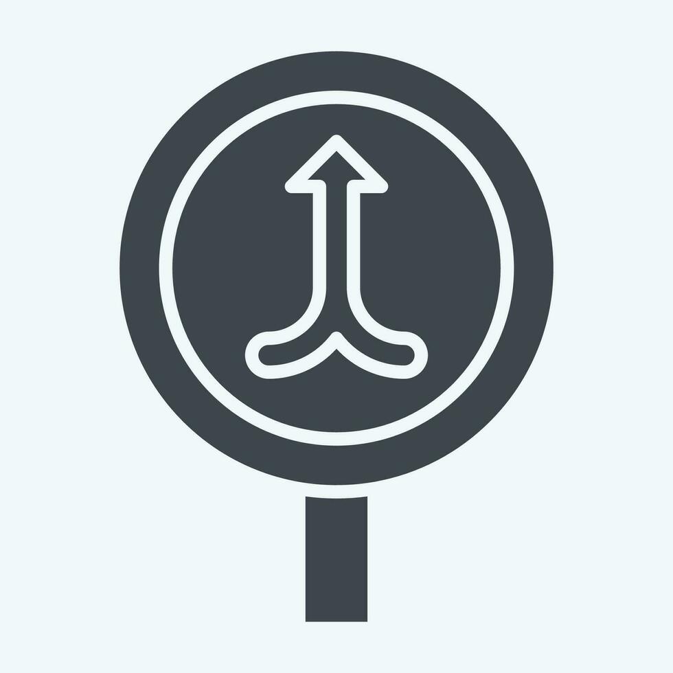 Icon Merge. related to Road Sign symbol. glyph style. simple design editable. simple illustration vector