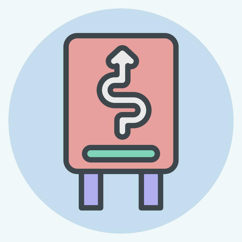 Icon Reduce. related to Road Sign symbol. color mate style. simple design editable. simple illustration vector