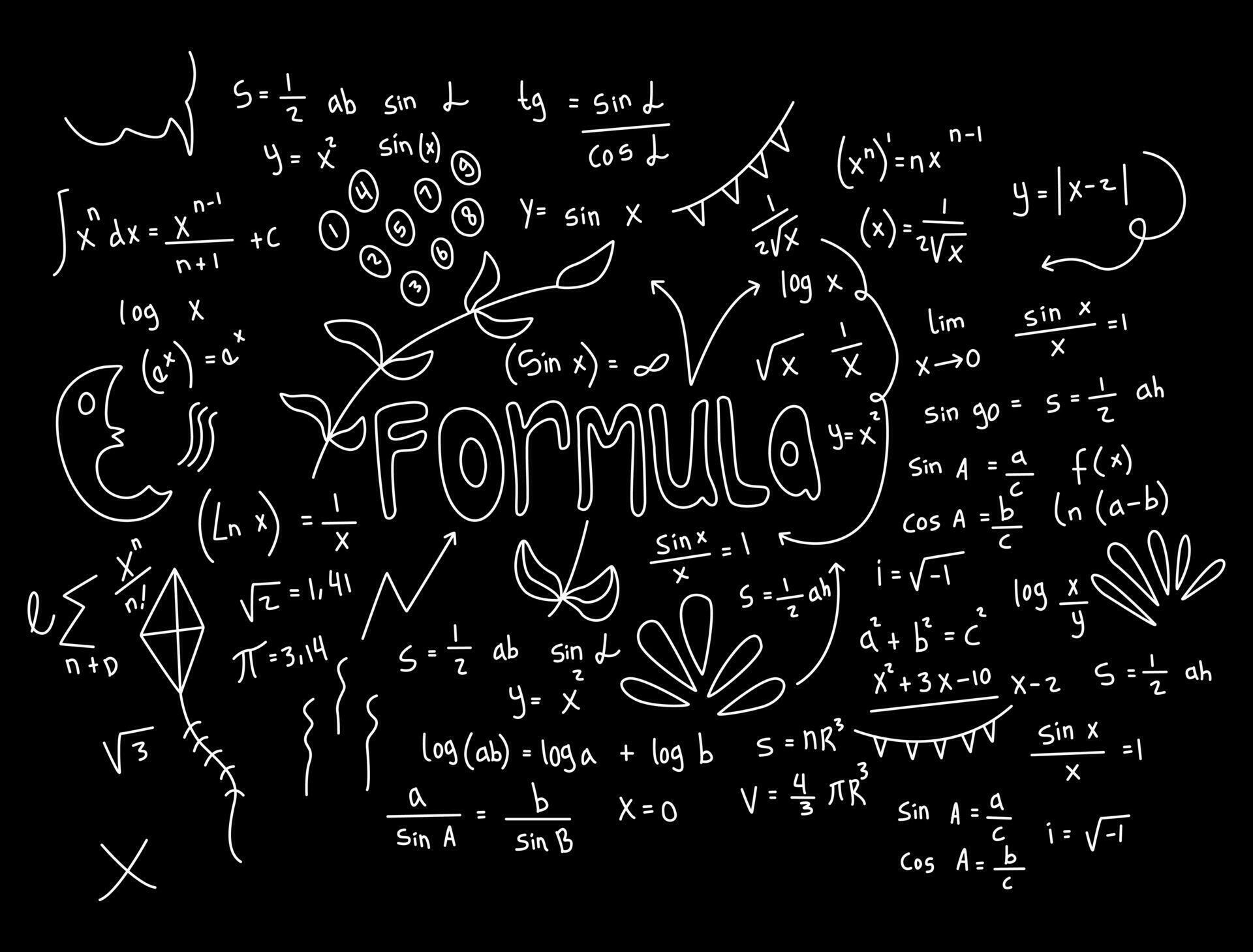realistic math chalkboard background illustration 30185595 Vector Art ...