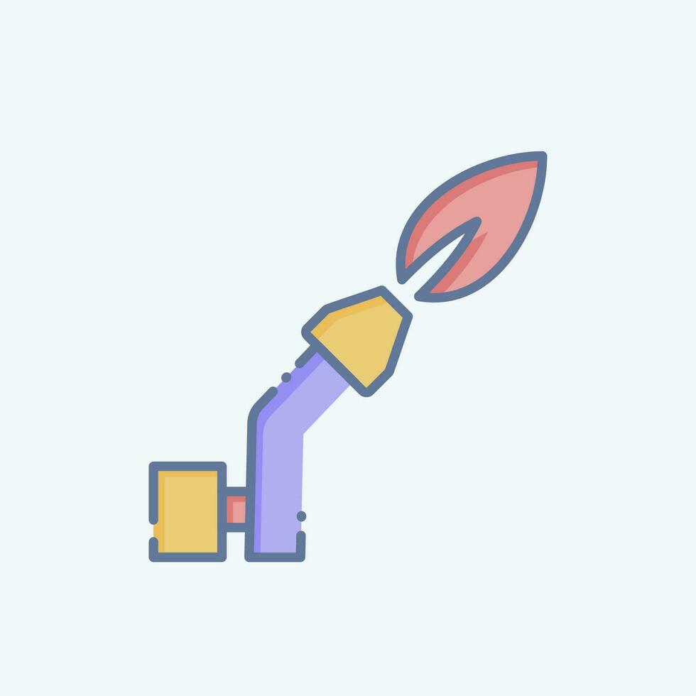Icon Gas Welding. related to Welder Equipment symbol. doodle style. simple design editable. simple illustration vector