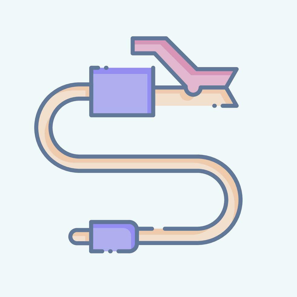 Icon Electrode Holder 1. related to Welder Equipment symbol. doodle style. simple design editable. simple illustration vector