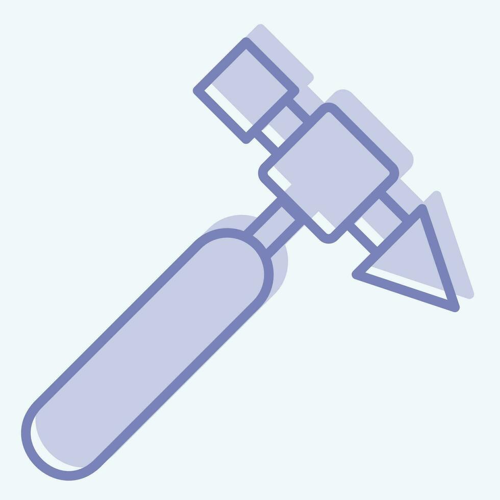 icono martillo. relacionado a soldador equipo símbolo. dos tono estilo. sencillo diseño editable. sencillo ilustración vector