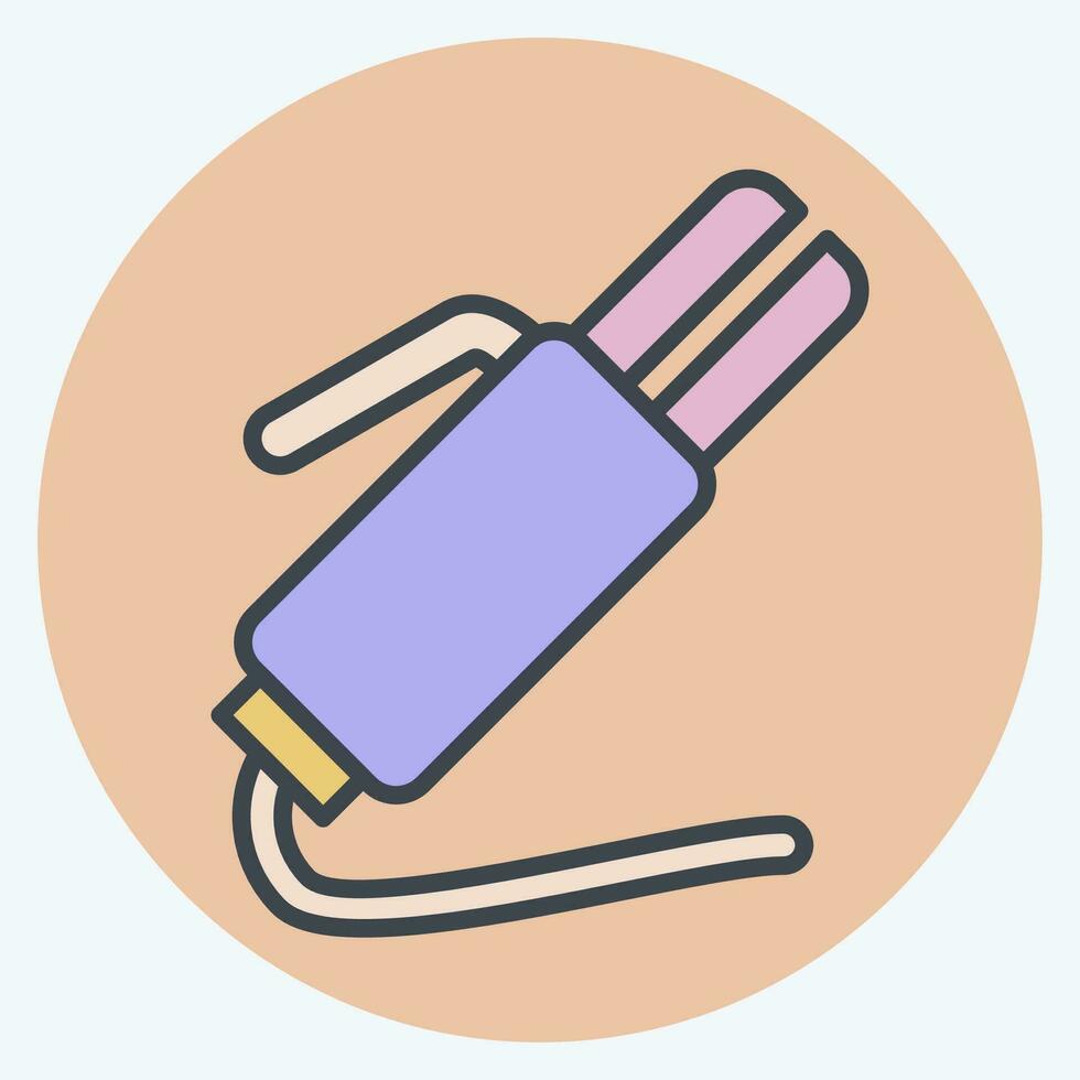 Icon Electrode Holder 2. related to Welder Equipment symbol. color mate style. simple design editable. simple illustration vector