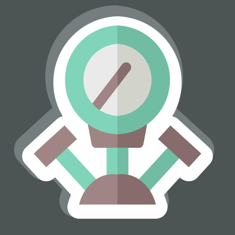 Sticker Manometer. related to Welder Equipment symbol. simple design editable. simple illustration vector