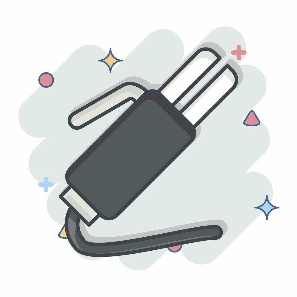 Icon Electrode Holder 2. related to Welder Equipment symbol. comic style. simple design editable. simple illustration vector