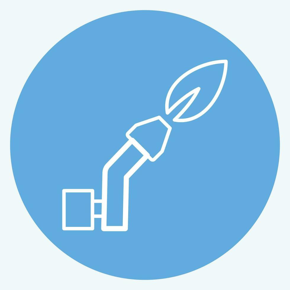 Icon Gas Welding. related to Welder Equipment symbol. blue eyes style. simple design editable. simple illustration vector