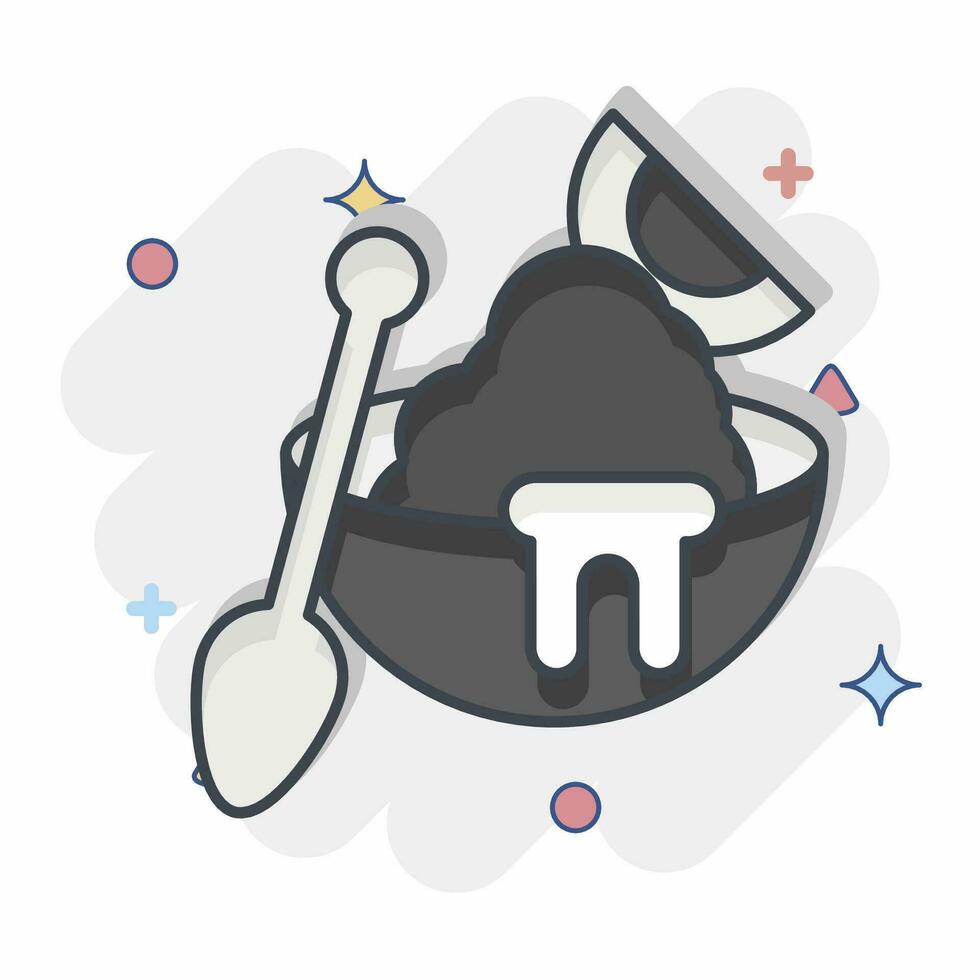 Icon Cornflakes. related to Breakfast symbol. comic style. simple design editable. simple illustration vector