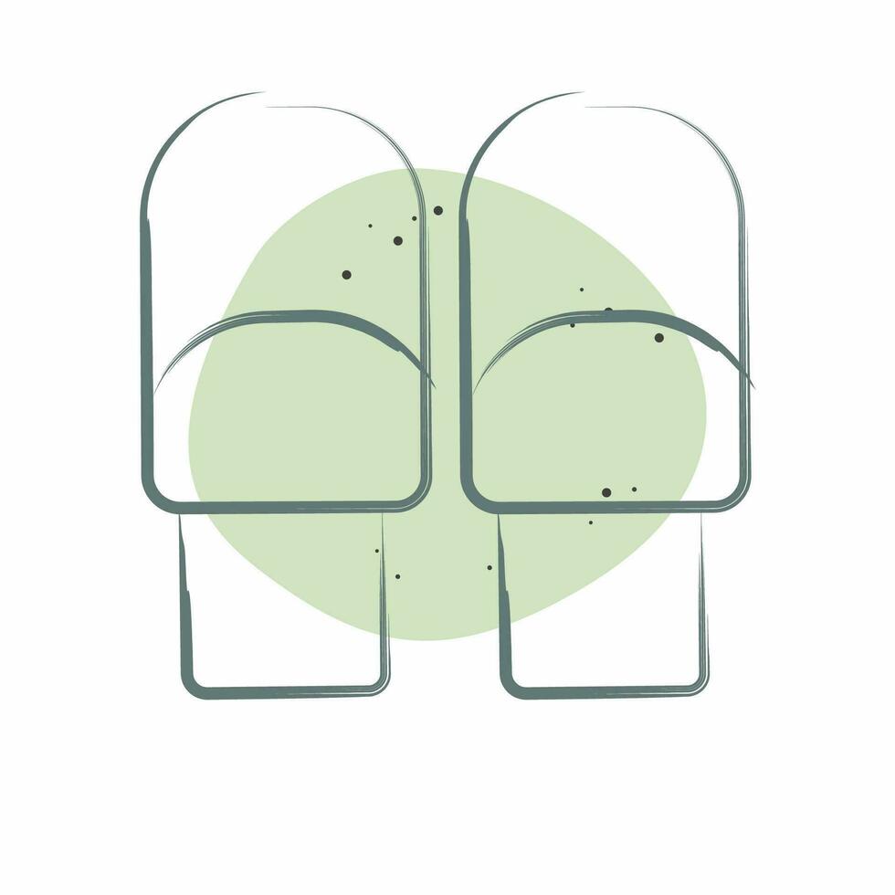 Icon Roll. related to Breakfast symbol. Color Spot Style. simple design editable. simple illustration vector
