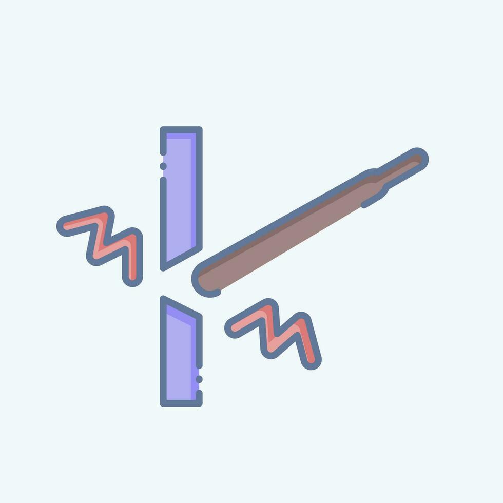Icon Welding. related to Welder Equipment symbol. doodle style. simple design editable. simple illustration vector