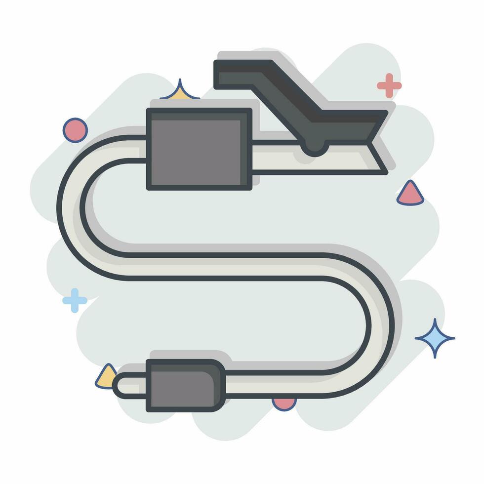 Icon Electrode Holder 1. related to Welder Equipment symbol. comic style. simple design editable. simple illustration vector