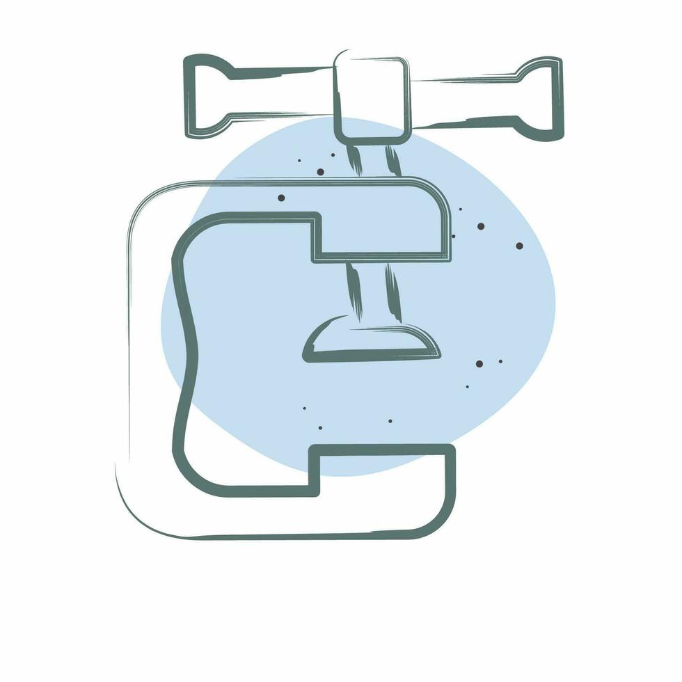 Icon Clamp. related to Welder Equipment symbol. Color Spot Style. simple design editable. simple illustration vector
