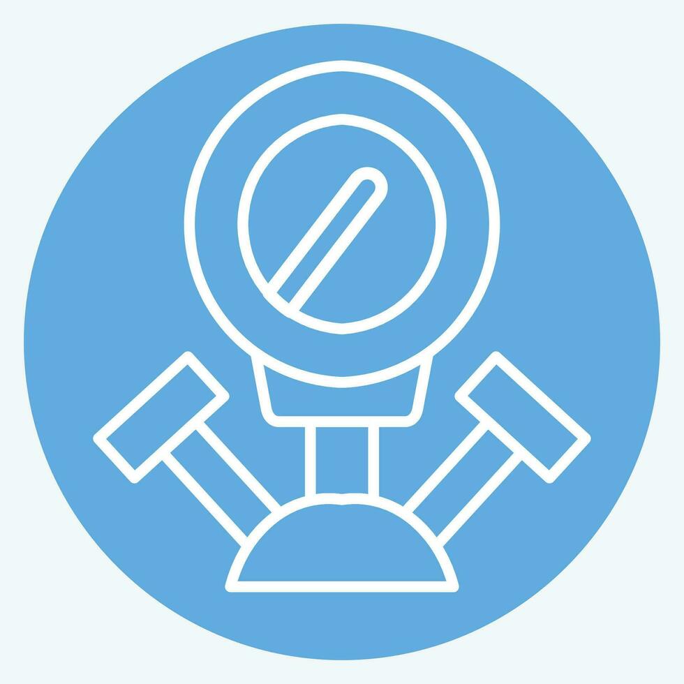 Icon Manometer. related to Welder Equipment symbol. blue eyes style. simple design editable. simple illustration vector