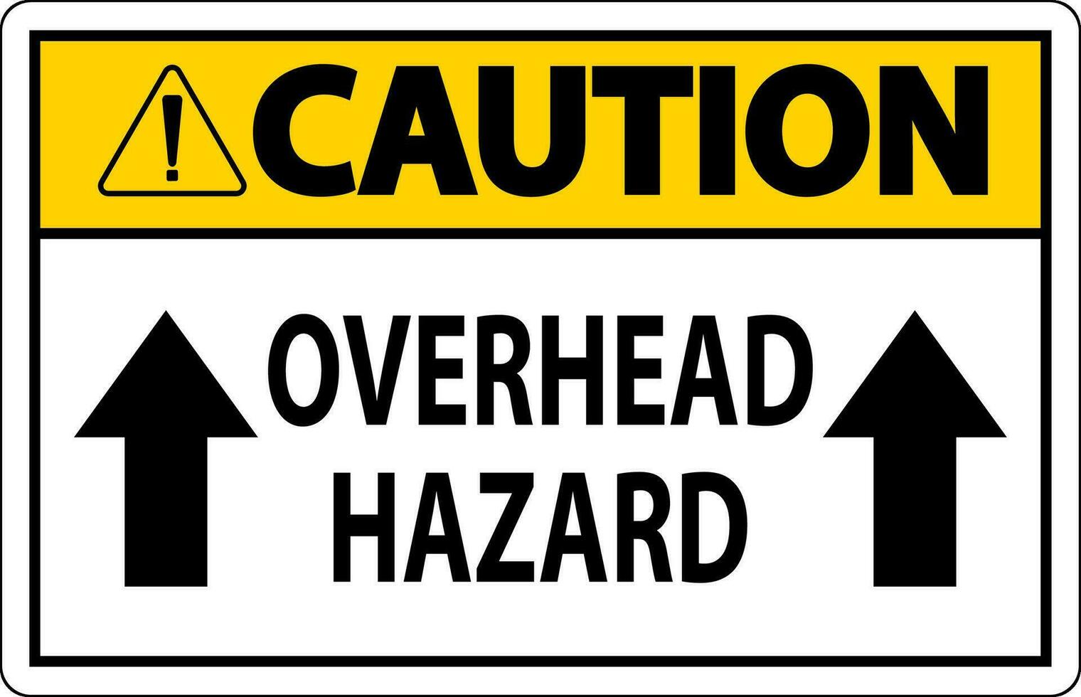 Caution Sign Overhead Hazard vector