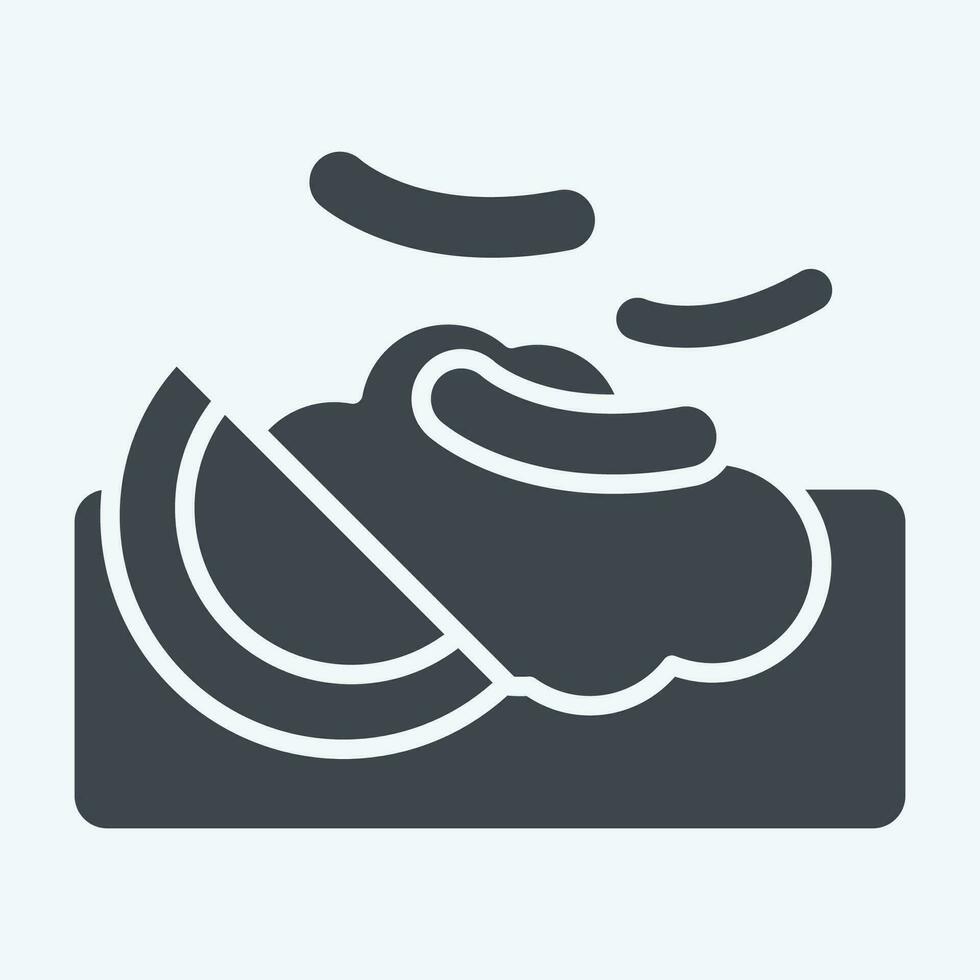 Icon Macaroni. related to Breakfast symbol. glyph style. simple design editable. simple illustration vector