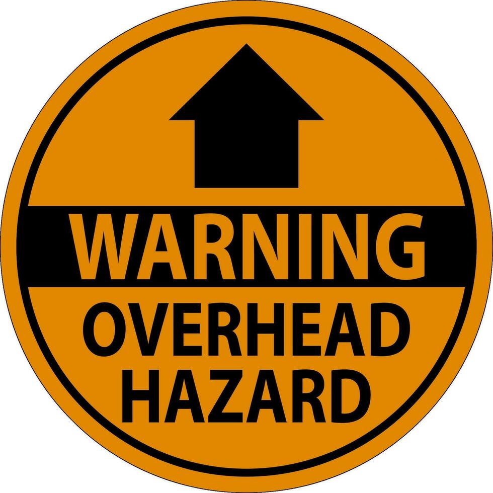 Warning Sign Overhead Hazard vector