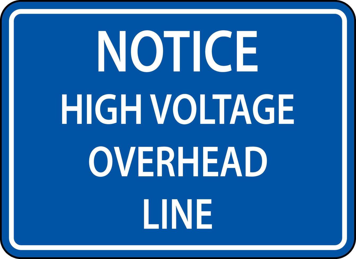 Warning Sign Caution High Voltage Overhead Line vector