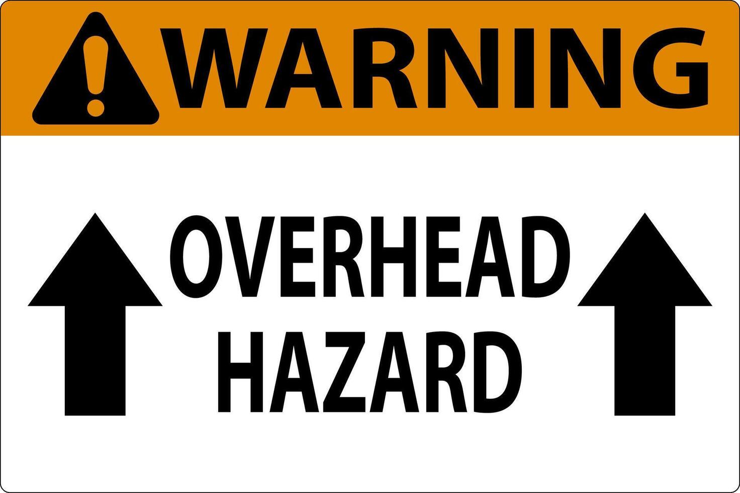 Warning Sign Overhead Hazard vector