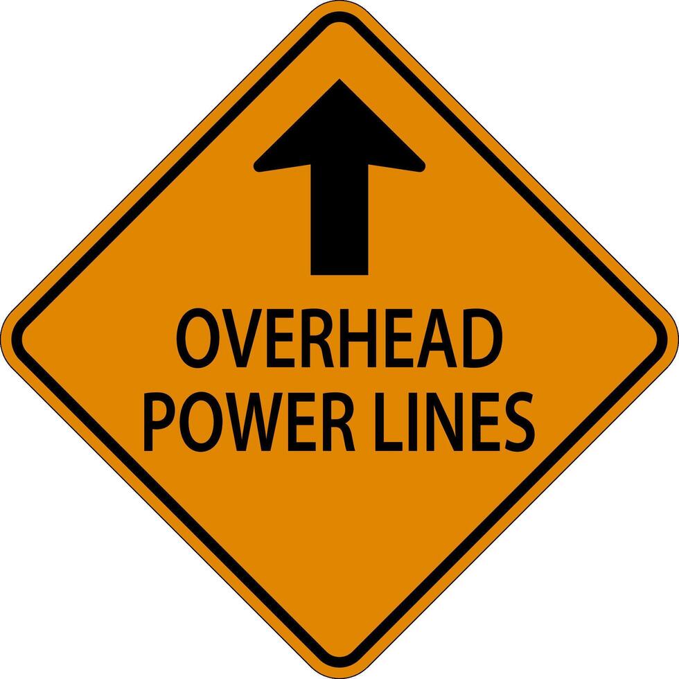Overhead Power Lines Sign vector