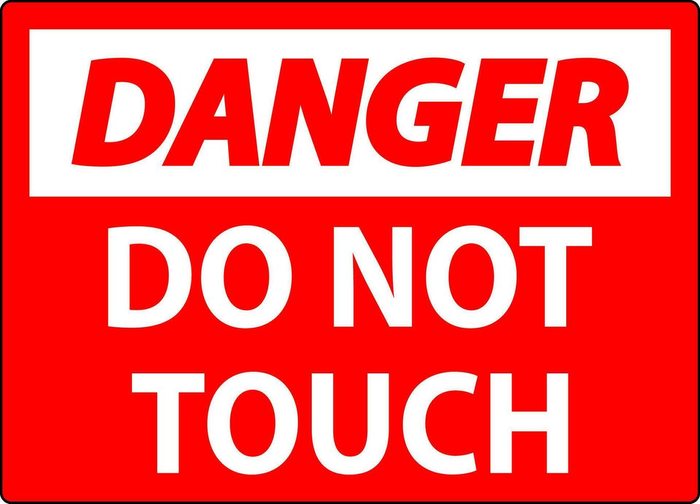 Danger Label Do Not Touch vector