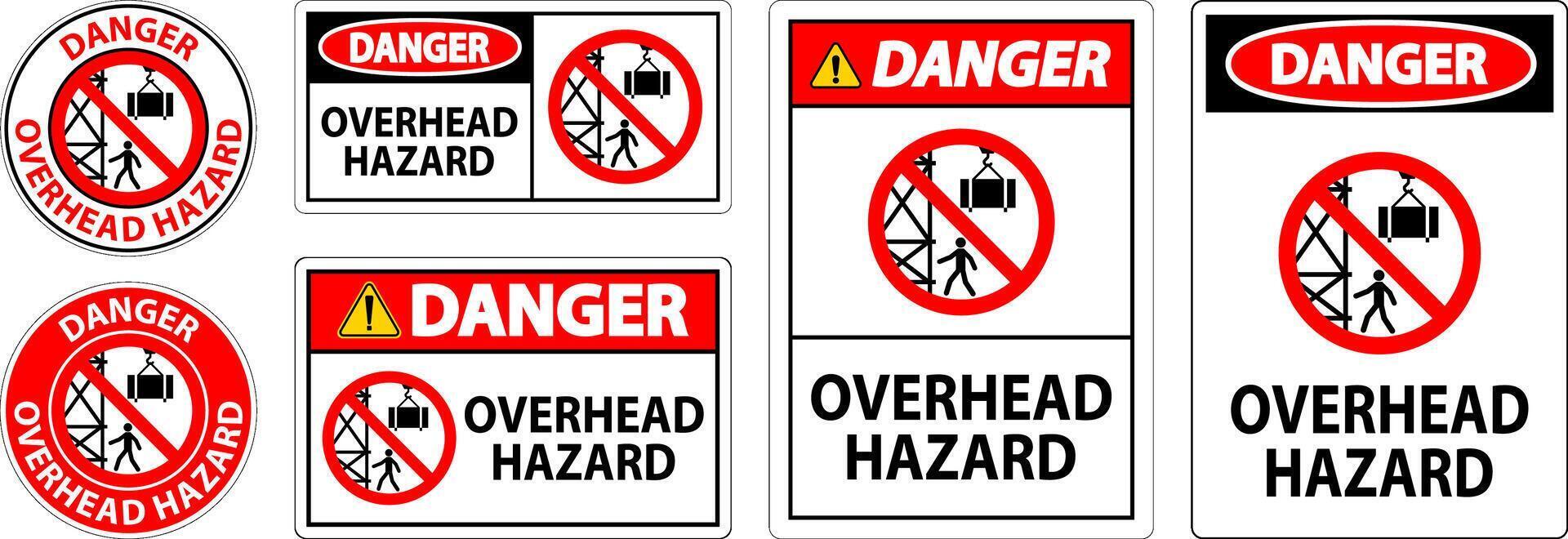 Danger Sign Overhead Hazard vector