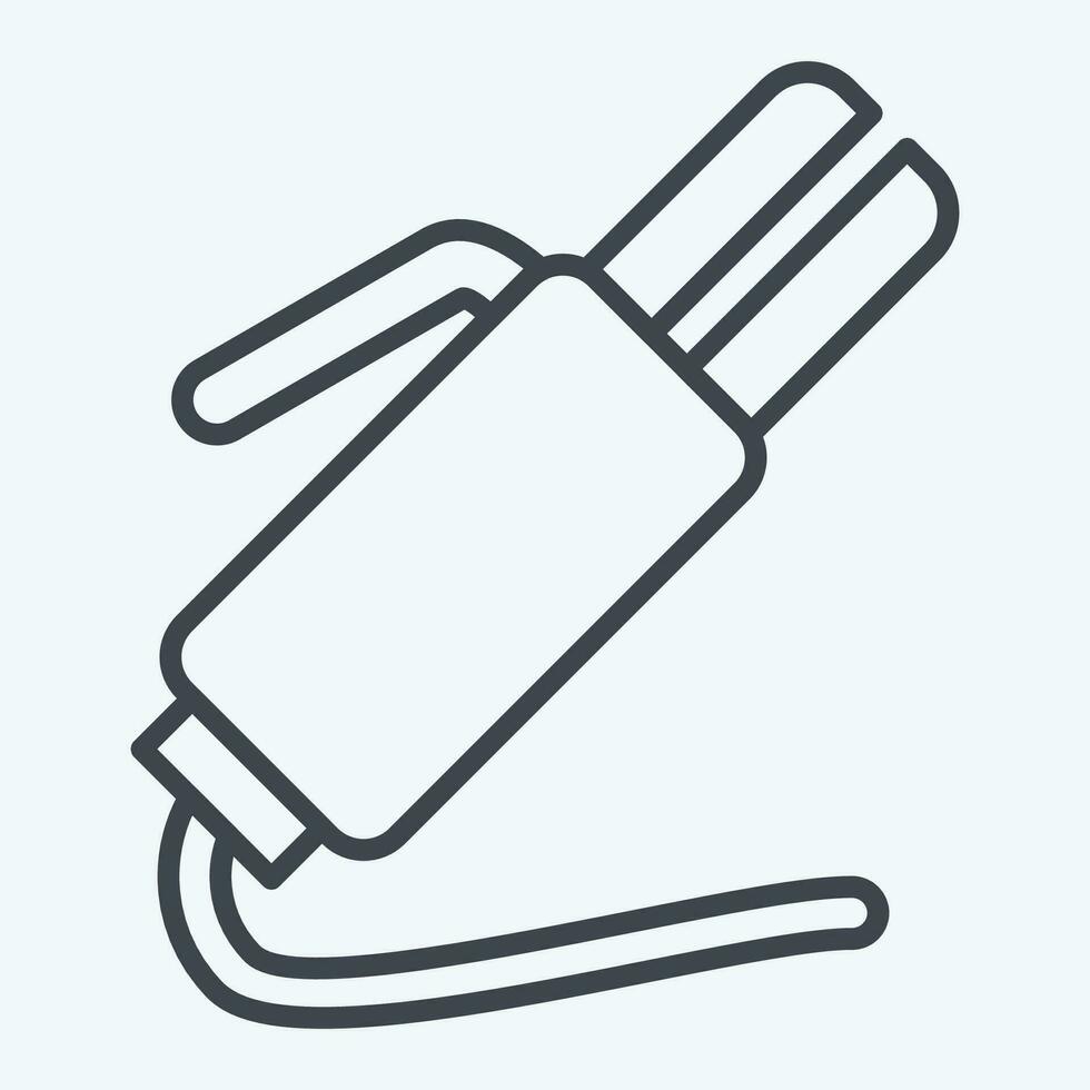 Icon Electrode Holder 2. related to Welder Equipment symbol. line style. simple design editable. simple illustration vector