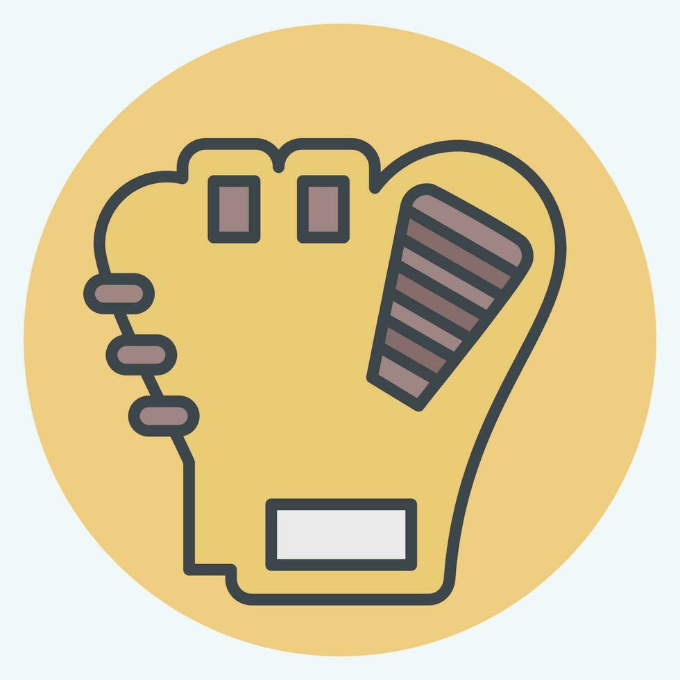 Icon Synthetic Baseball Glove. related to Baseball symbol. color mate style. simple design editable. simple illustration vector