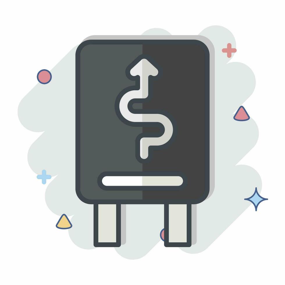 Icon Reduce. related to Road Sign symbol. comic style. simple design editable. simple illustration vector