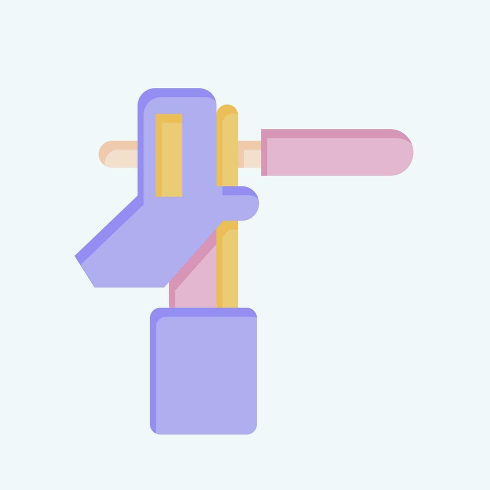 Icon Electrode Holder 3. related to Welder Equipment symbol. flat style. simple design editable. simple illustration vector