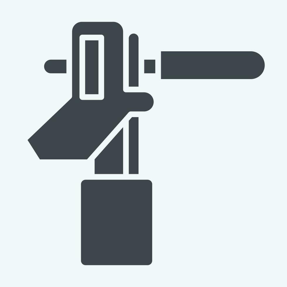 Icon Electrode Holder 3. related to Welder Equipment symbol. glyph style. simple design editable. simple illustration vector