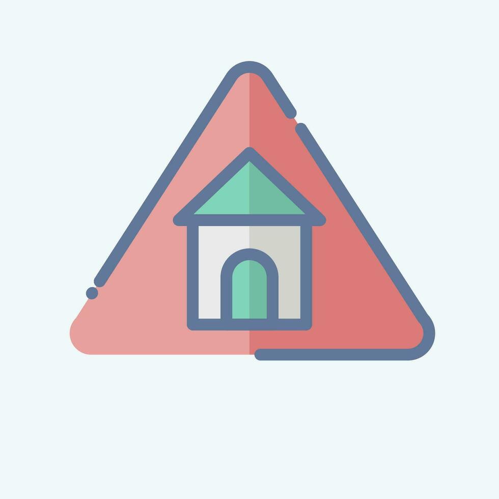 Icon Residence. related to Road Sign symbol. doodle style. simple design editable. simple illustration vector