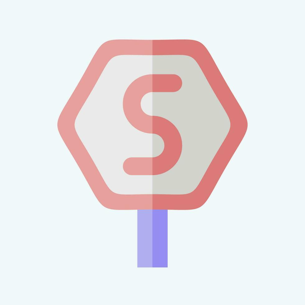 Icon Stop. related to Road Sign symbol. flat style. simple design editable. simple illustration vector