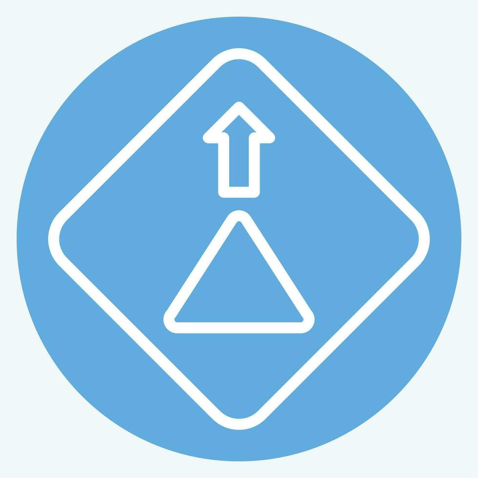 Icon Give Way. related to Road Sign symbol. blue eyes style. simple design editable. simple illustration vector