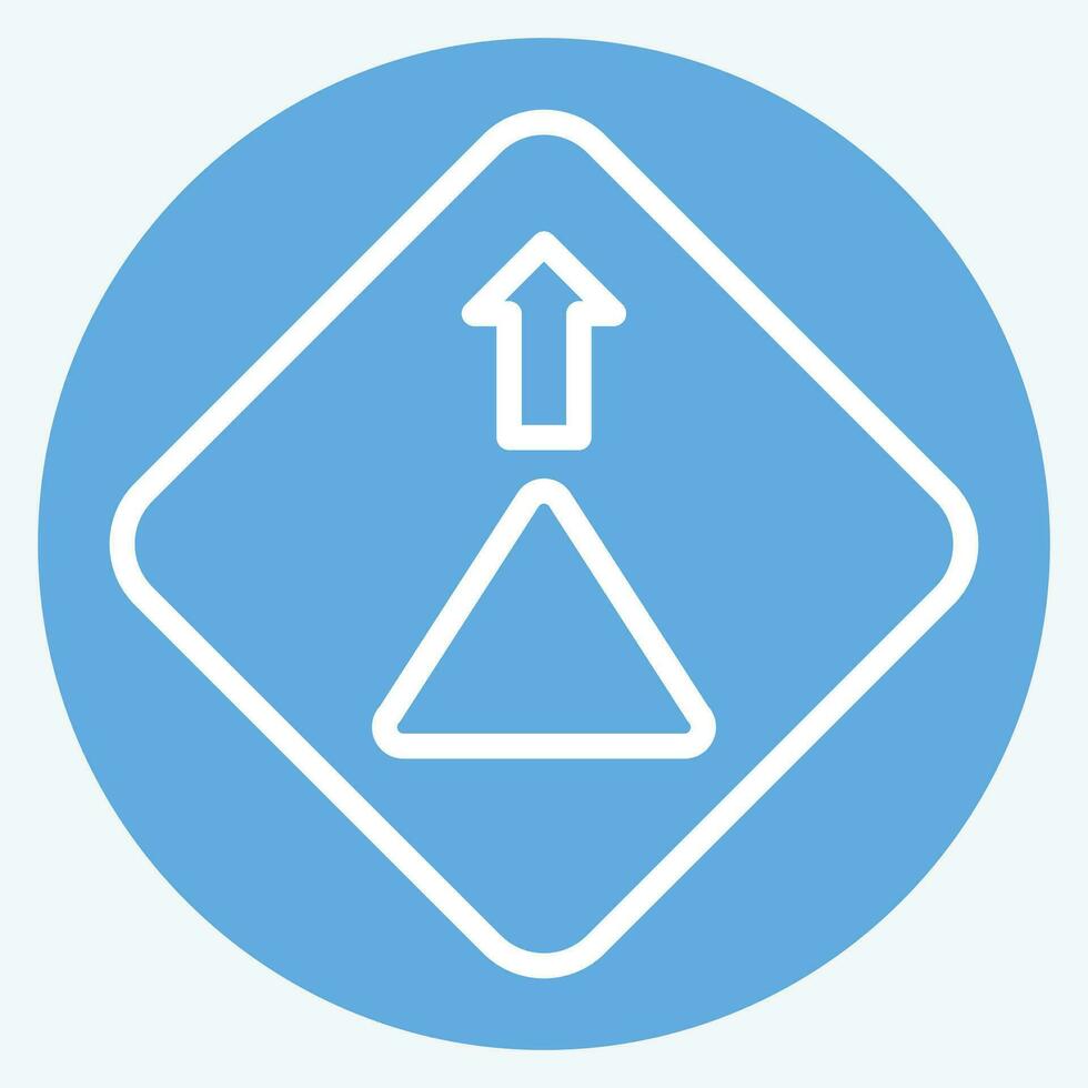 Icon Give Way. related to Road Sign symbol. blue eyes style. simple design editable. simple illustration vector