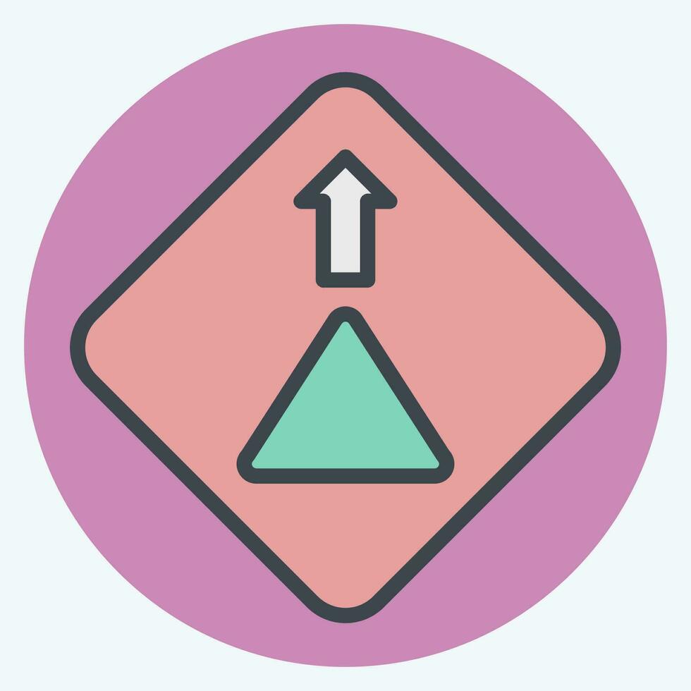 Icon Give Way. related to Road Sign symbol. color mate style. simple design editable. simple illustration vector