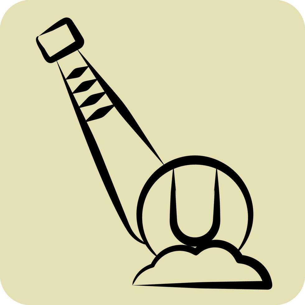 Icon Baseball. related to Baseball symbol. hand drawn style. simple design editable. simple illustration vector